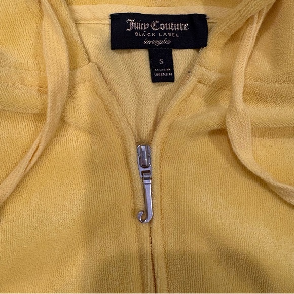 Y2K Juicy Couture Black Label Morning Sunshine Microterry Hooded Romper, Sz S - Picture 12 of 15